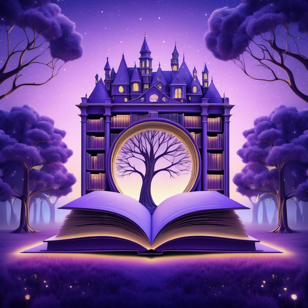 Enchanted Library in a Giant Book