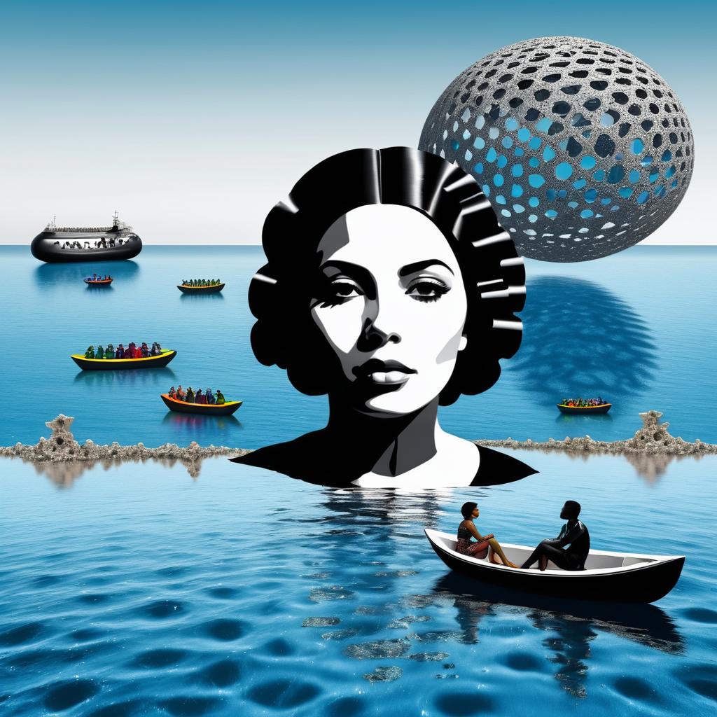 Surreal Collage of Mediterranean Narratives