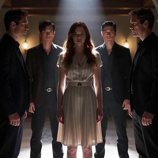 Striped Dress Under Ghostly Spotlight