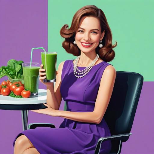 Vibrant Caricature of a Smiling Woman