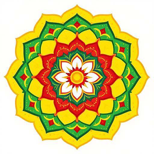 Vibrant Diwali Mandala Illustration