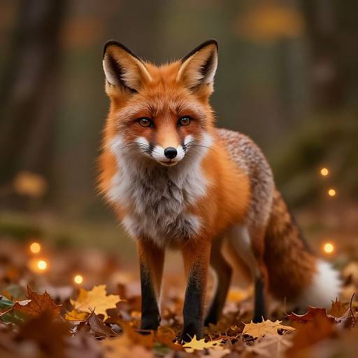 Luminous Fox in Autumn Glade