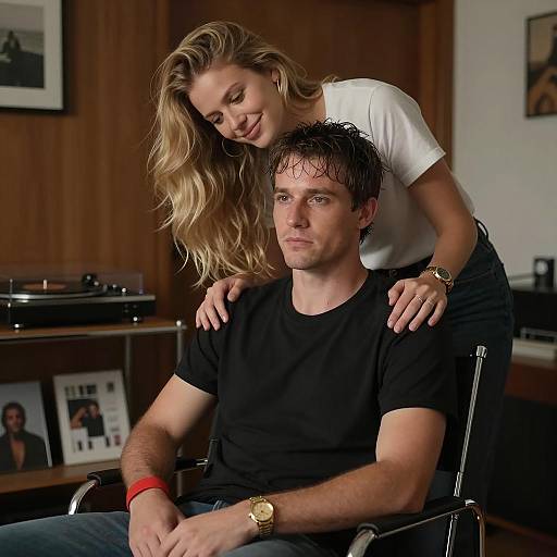 Portrait of a Couple in Dim Light