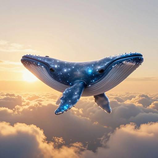 Ethereal 3D Celestial Whale