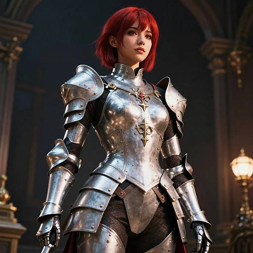 Cinematic Model Shoot of a Red-Haired Heroine