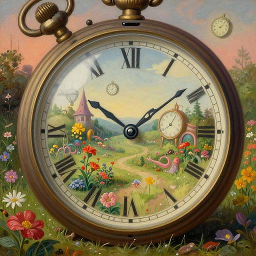 Surreal Garden Inside Melting Watch