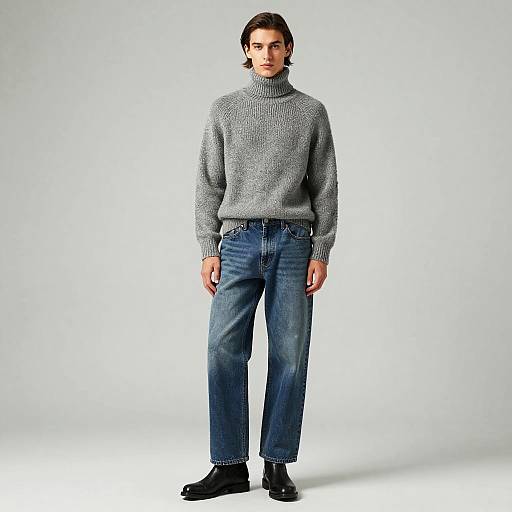 Elegant Man in Winter Casual Outfit