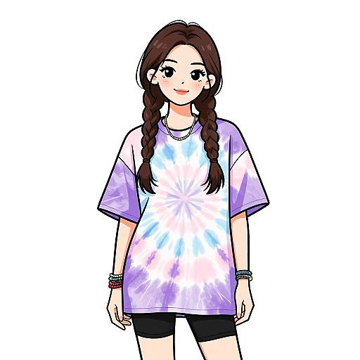 Casual Streetwear Woman with Braids