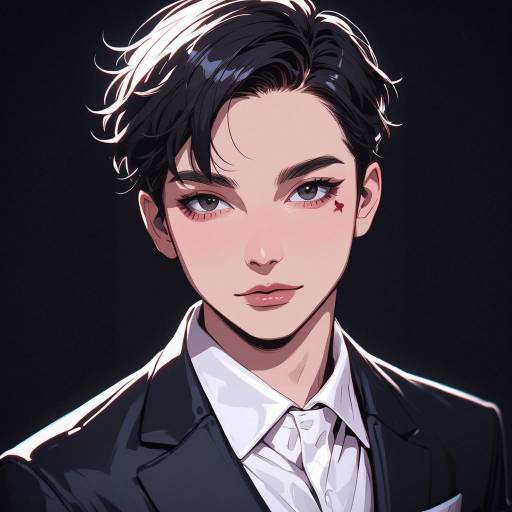 Modern Artist in Formal Attire Modern Artist in Formal Attire