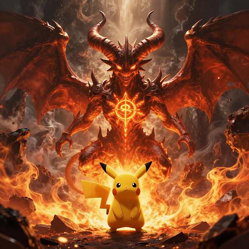 Demonic Pokémon in Fiery Fantasy