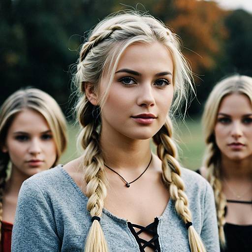 Realistic Halloween Foursomes with Blonde Characters