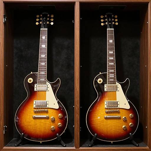 Twin Sunburst Electric Guitars Display