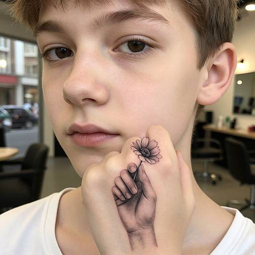 Realistic Teen Tattoo Close-Up