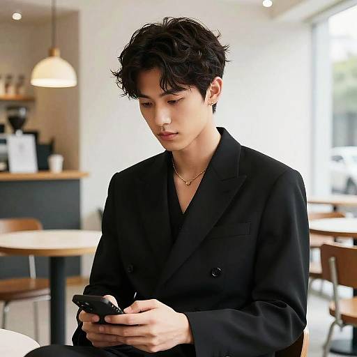 Male Model with Twist Out Hairstyle