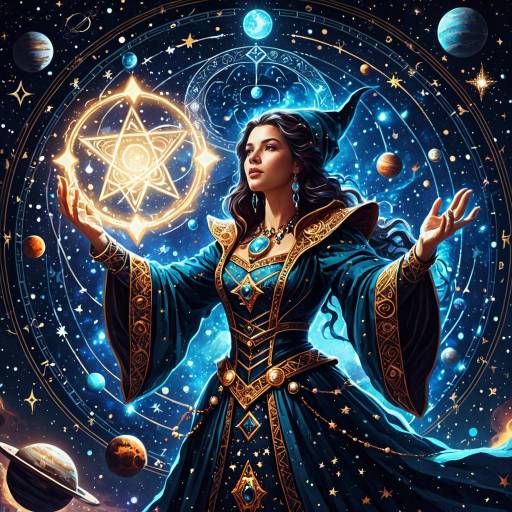 Ethereal Sorceress Conjuring Cosmic Magic Ethereal Sorceress Conjuring Cosmic Magic