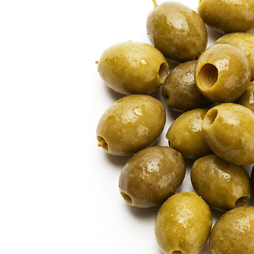 High-Contrast Green Olive Cluster