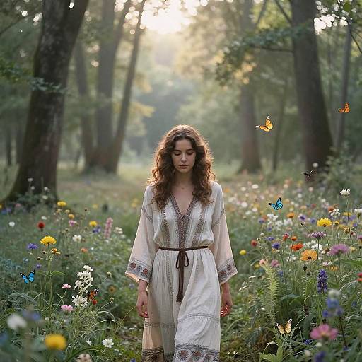 Serene Bohemian Dawn in Forest