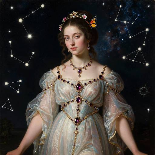 Celestial Empress with Floating Constellations