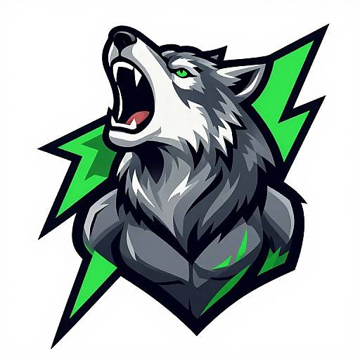 Muscular Wolf Sports Logo Design