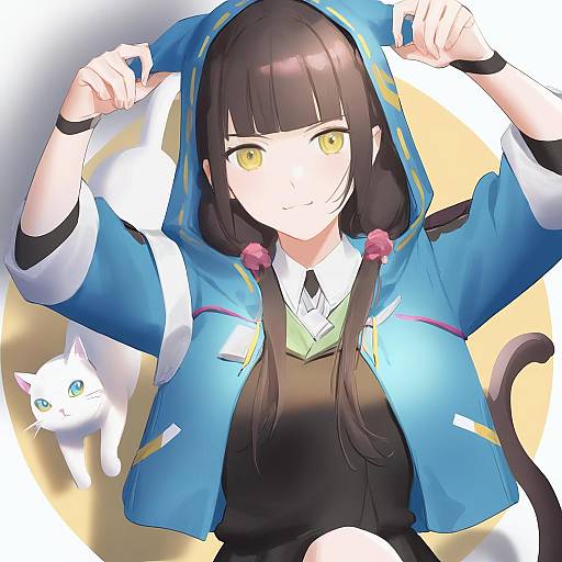 Illustration of Asakura karen (heaven burns red), heaven burns red in the style of Raine (acke2445)