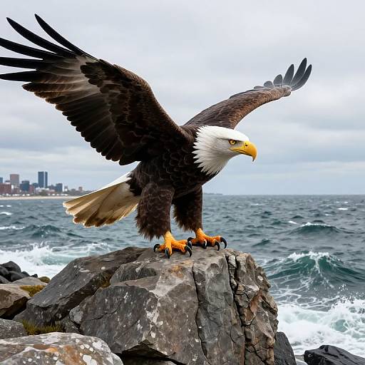 Majestic Eagle Over Manchester Coast