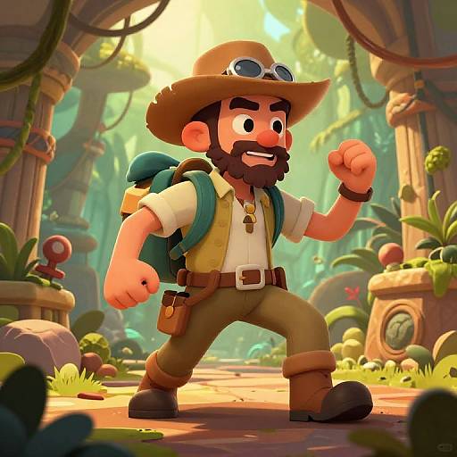 Cartoon Adventurous Explorer Generator