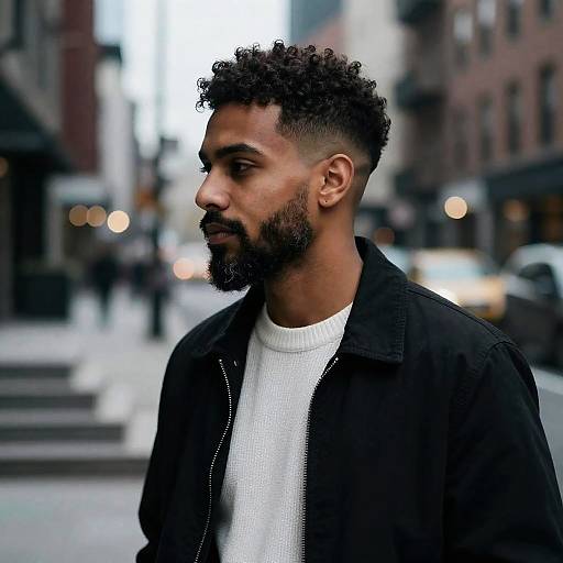 Moody Urban Portrait with High-Top Fade