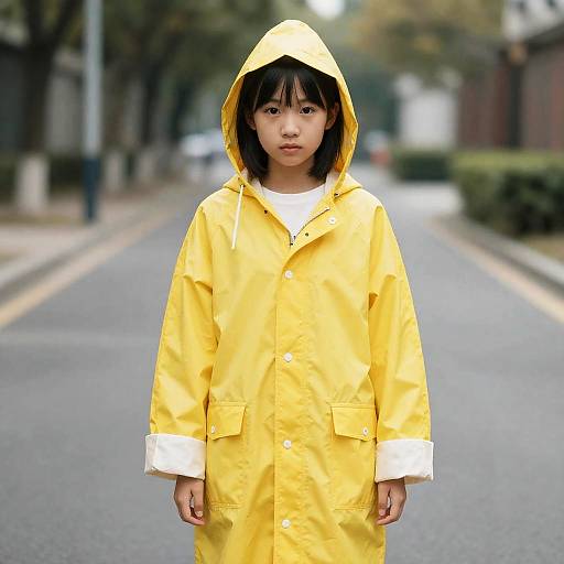 Yellow Raincoat Woman Costume