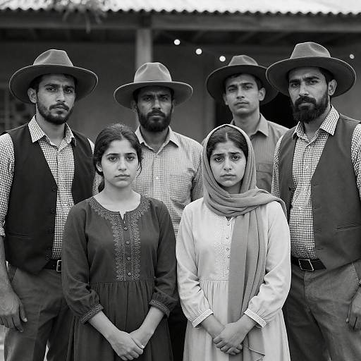 Vintage Western Portrait: Tense Saloon Moment