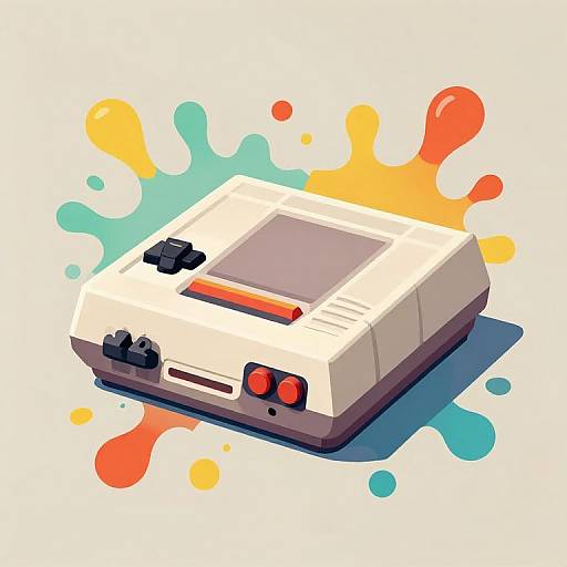 Retro Nintendo Wall Art Illustration