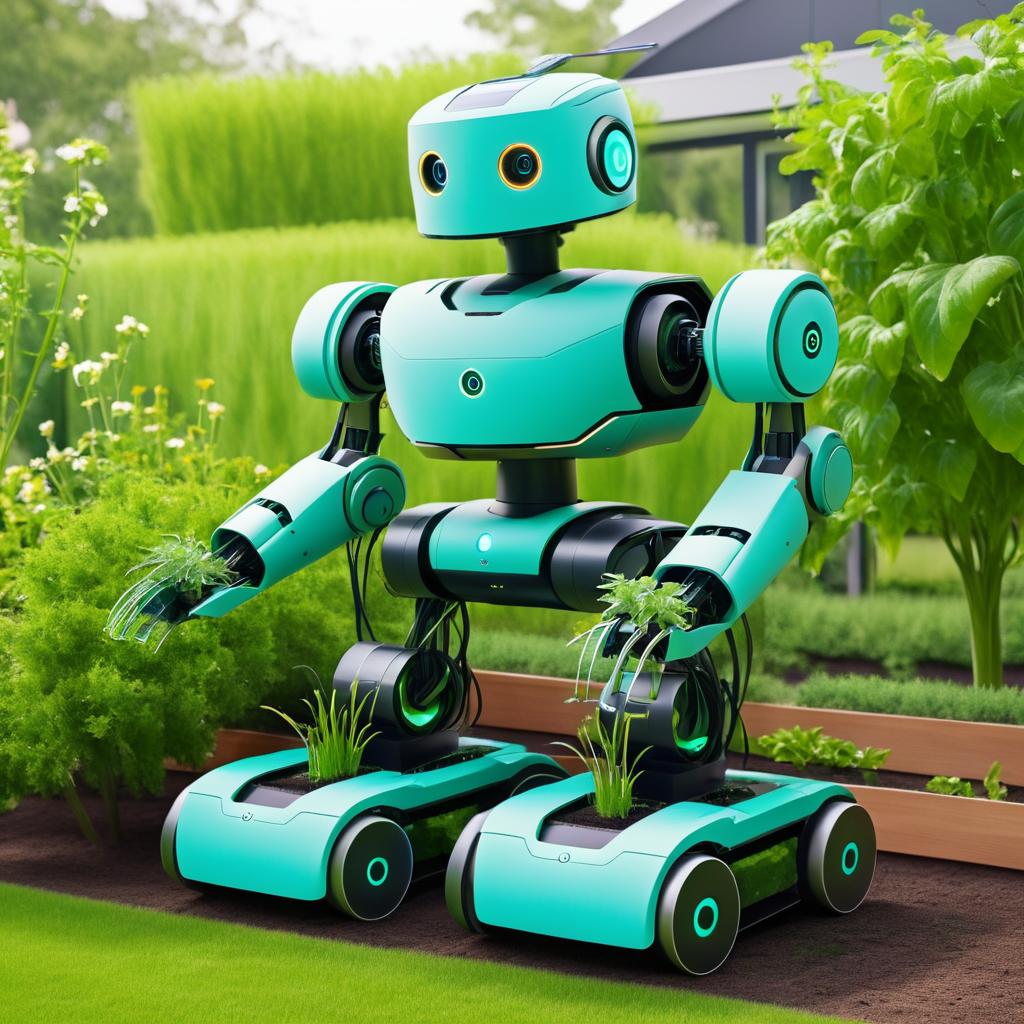 Innovative Robot Gardener Concept Art