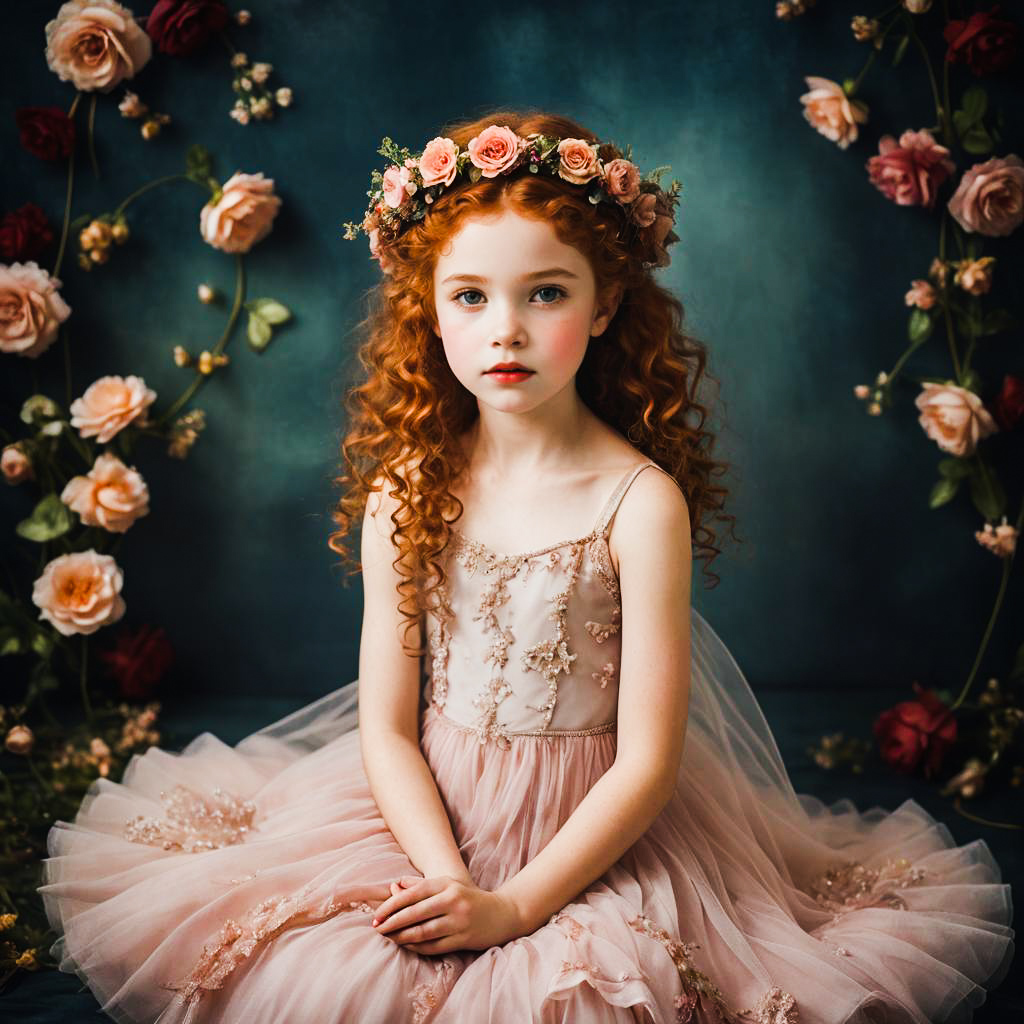 Ethereal Young Girl in Fairy Attire