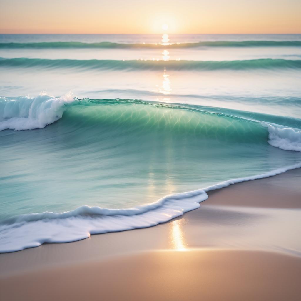 Serene Sunrise Beach in Photorealistic Detail