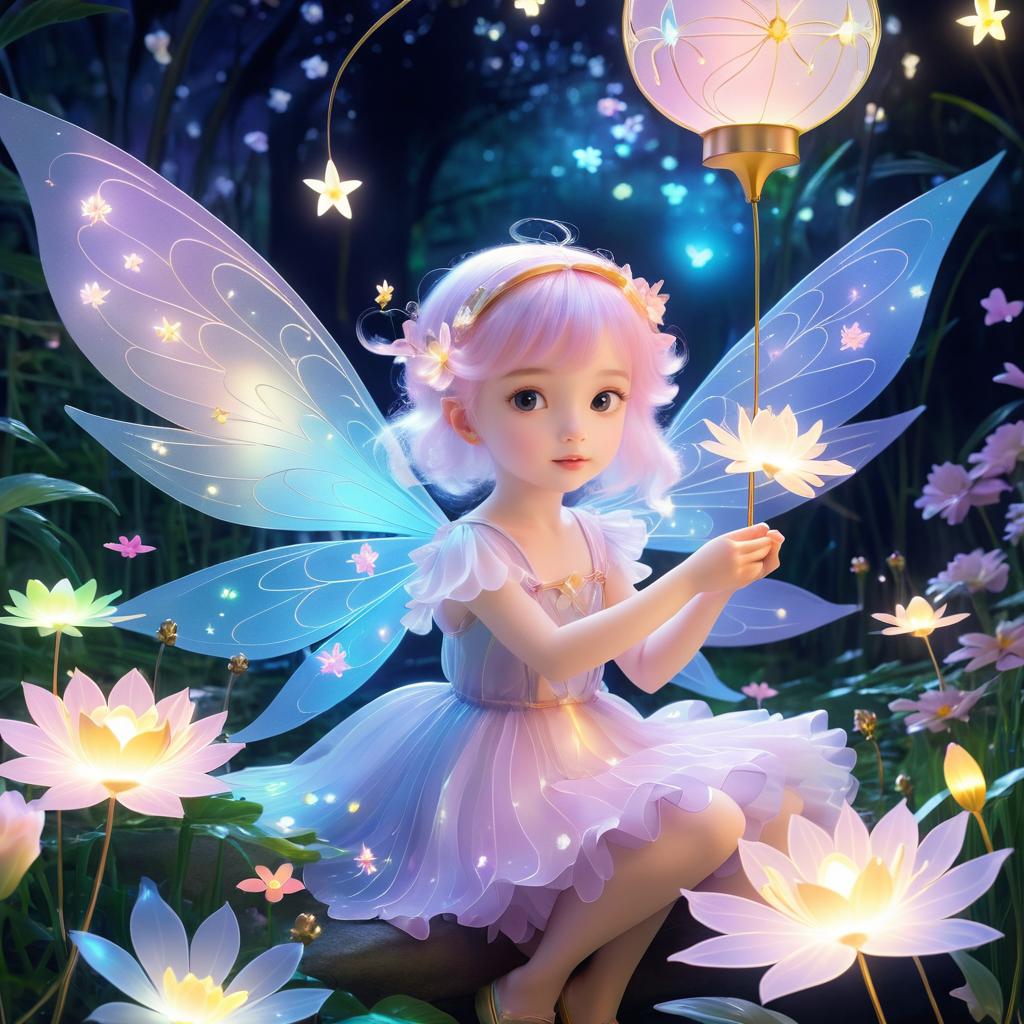 Whimsical Fairy in Enchanted Garden