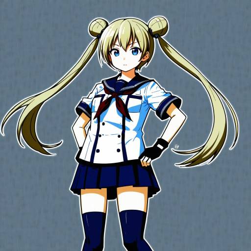 Illustration of Abukuma kai ni (kancolle), kantai collection in the style of Kuroi mimei