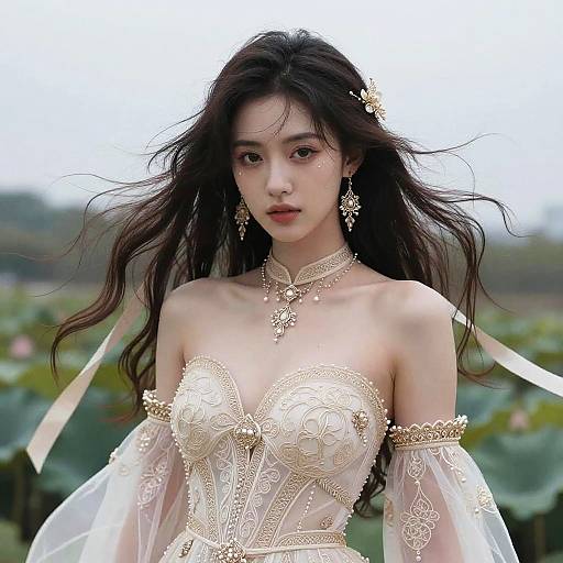 Ultra Realistic Idol with Flowing Hair