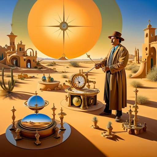 Surreal Clocksmith in Desert