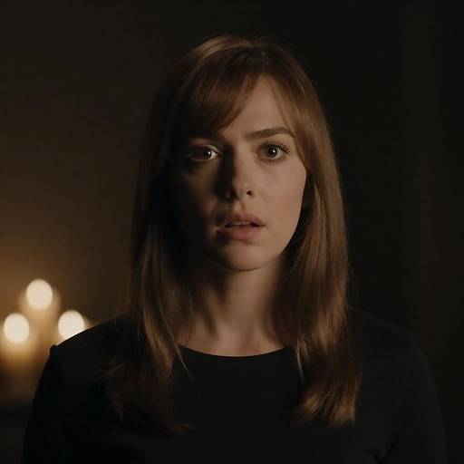 Surprised Woman with Candles