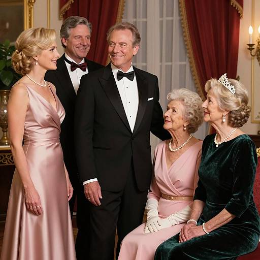 Elegant Formal Gathering with Five Individuals