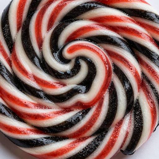 Intricate Black and Red Licorice Whip