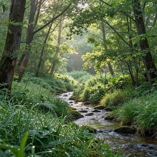Peaceful Forest Glade at Dawn