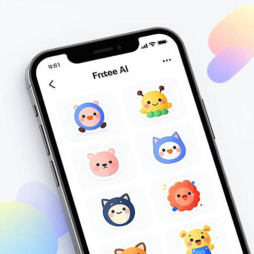 Colorful AI Sticker Generator App