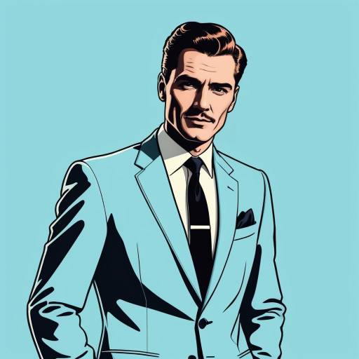 Retro Comic Portrait of a Confident Man