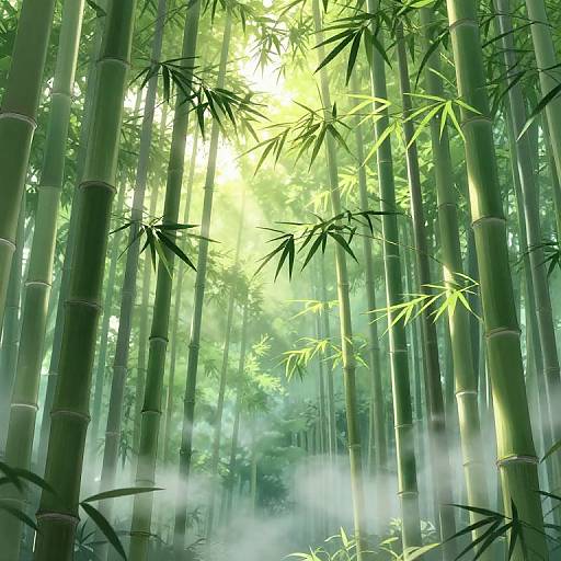 Serene Bamboo Forest Animated Wallpaper
