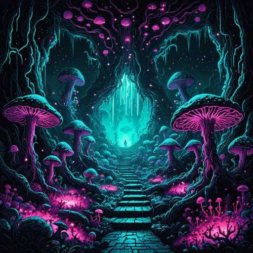 Bioluminescent Fungi Labyrinth