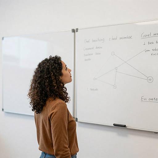 Profile of a Woman Analyzing Notes