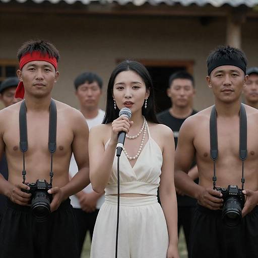 Rustic Night Portrait of Central Asian Woman