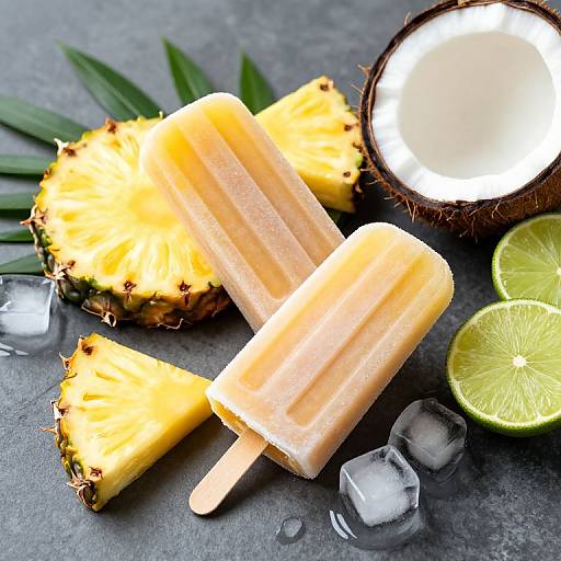 Tropical Pina Colada Popsicle Delight