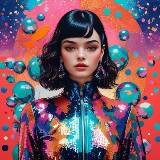 Glamorous Portrait with Surreal Elements