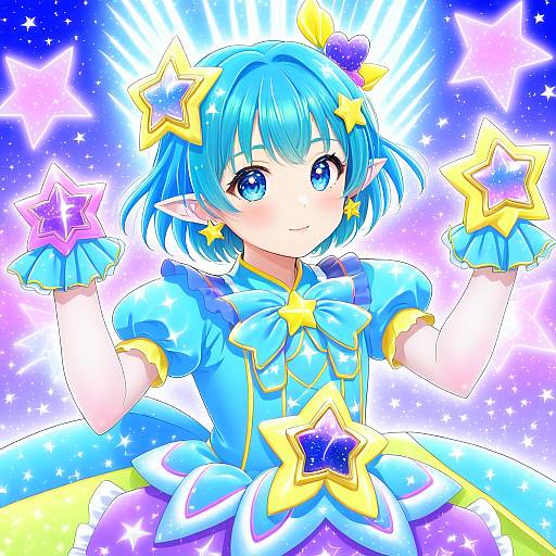 Illustration of Hagoromo lala, precure in the style of Tama (tamago)